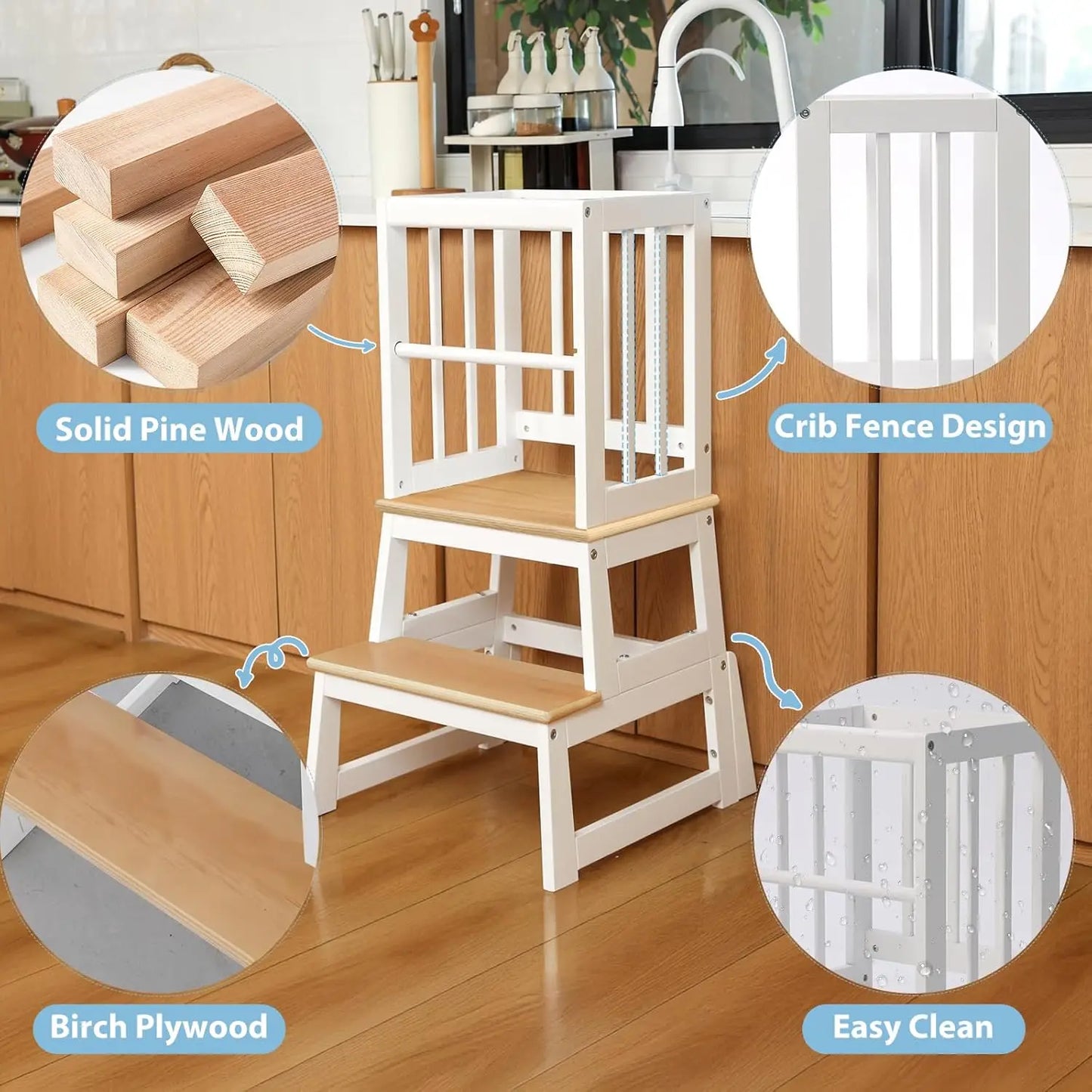Anti-Tip Safety Tower for Toddlers