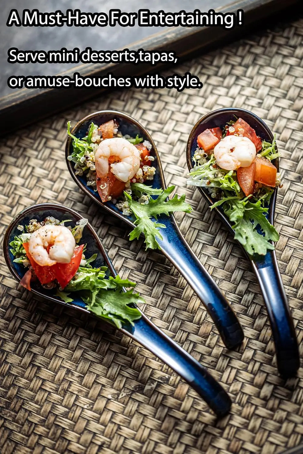 6-Piece Ceramic Deep Soup Spoons Set