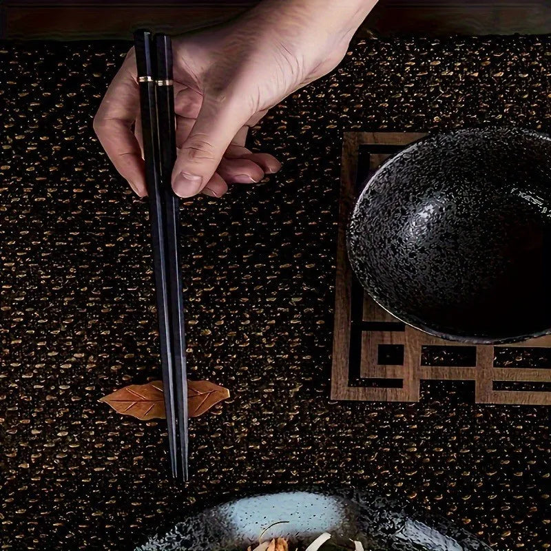 10-Pack Black Alloy Chopsticks