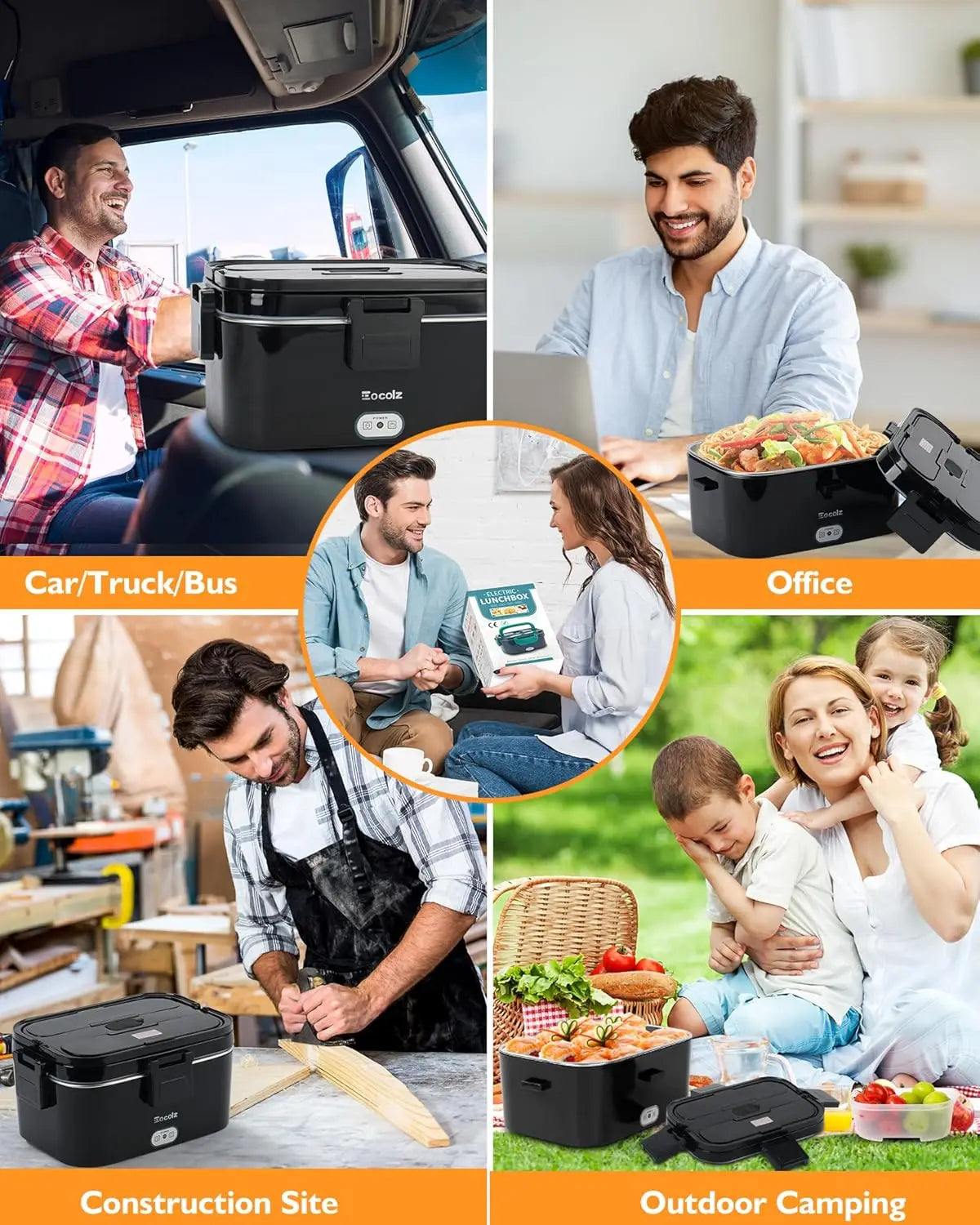 Portable Heated Lunch Box For Car, Work
