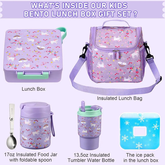 Kids Insulated Lunch Box Set with Thermos