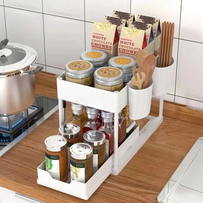 Double-Layer Pull-Out Storage Under Sink