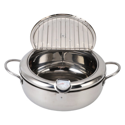 Japanese Deep Fryer Pot With Oil Drain