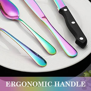 Rainbow  Silverware Set Service For Four