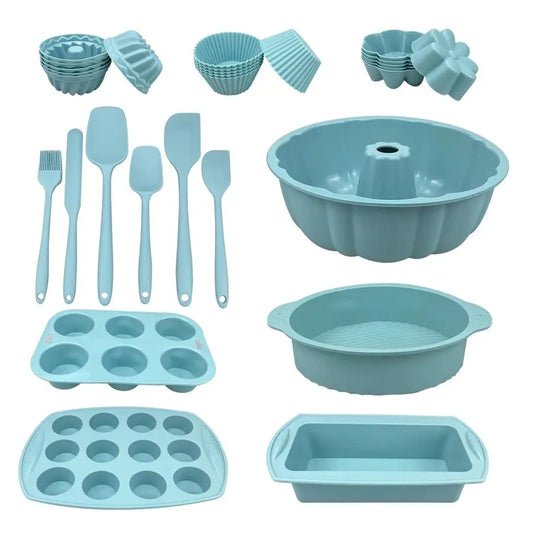 Silicone Baking Set With Mini Cake Pans