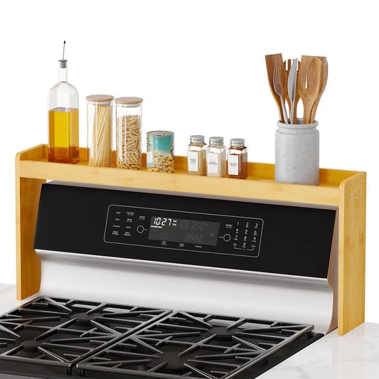 Bamboo Over The Stove Spice Shelf