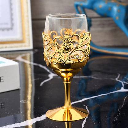 Golden Goblet Wine Glass