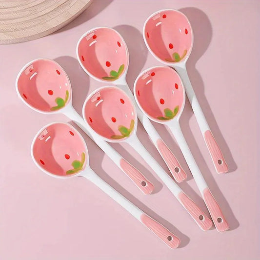 Kawaii Strawberry Ceramic Spoon