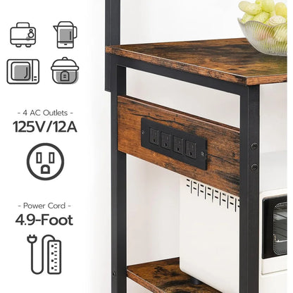 Large Bakers Rack with Power Outlets