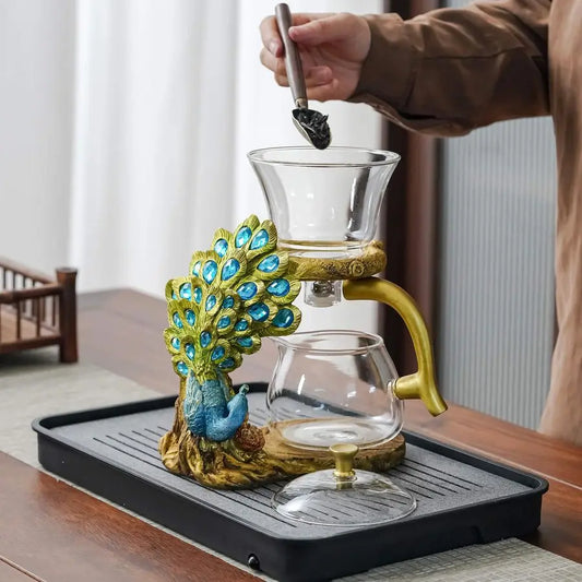 Teapot Set with Infuser Peacock