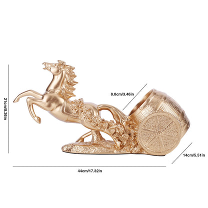 Brown Horse Sculpture Wine Rack