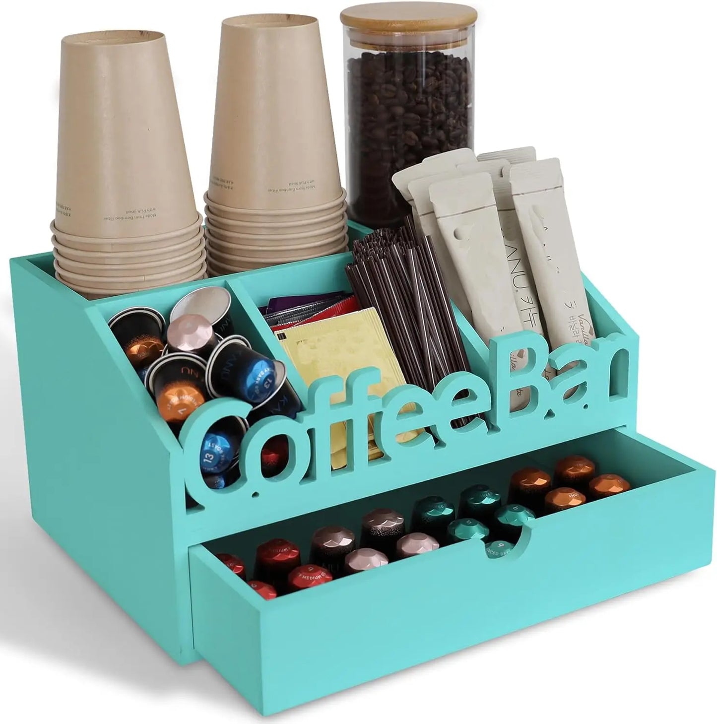 Coffee Station With K-Cup And Tea Storage