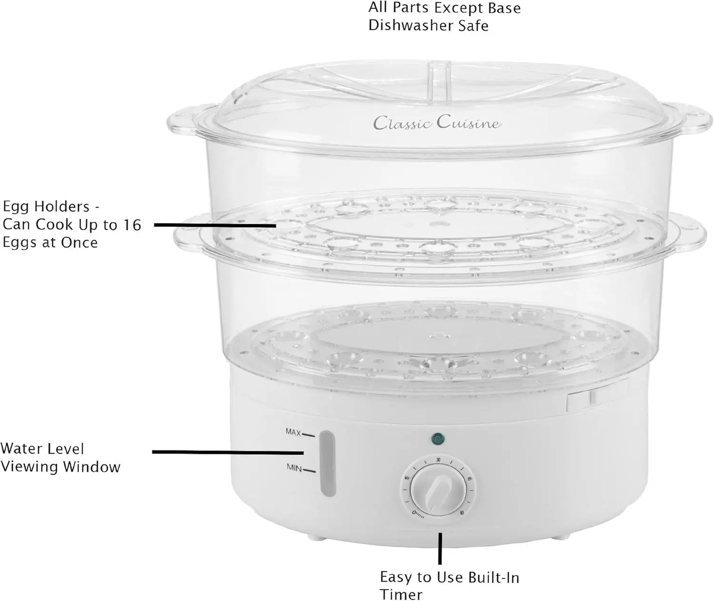 Electric Vegetable Steamer With Timer
