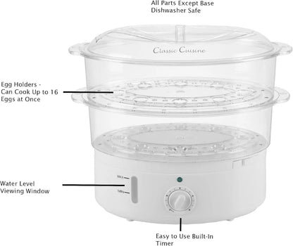 Electric Vegetable Steamer With Timer