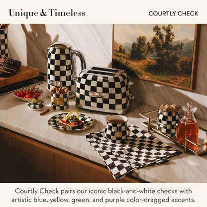 Electric Kettle Black-And-White Courtly Check
