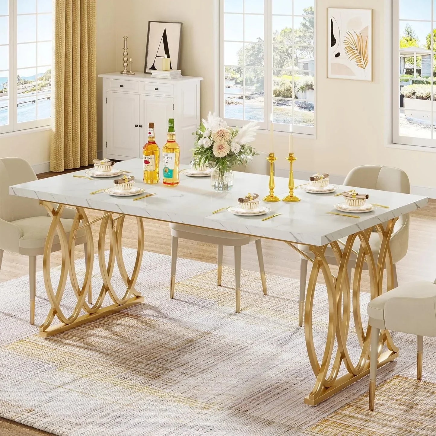 Unique Rectangular Dinner Table