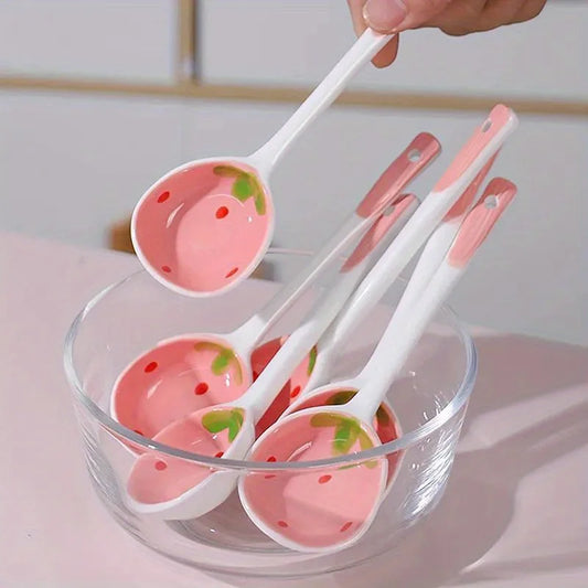Kawaii Strawberry Ceramic Spoon