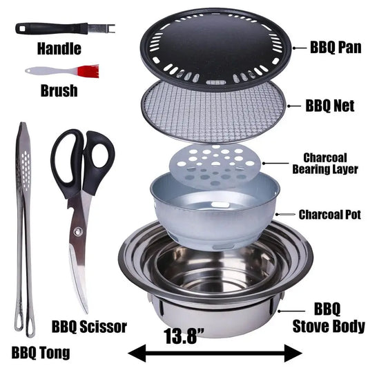 Korean Style Barbecue Grill Charcoal