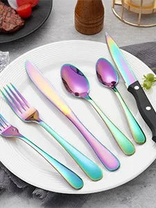 Rainbow  Silverware Set Service For Four