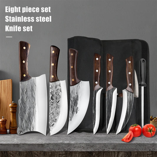 Viking Chef Knife Set With Roll Bag