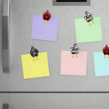 Three Cute Chicken Butt Fridge Magnets