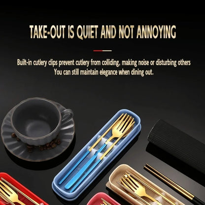 Three Piece Spoon, Fork, Chopsticks