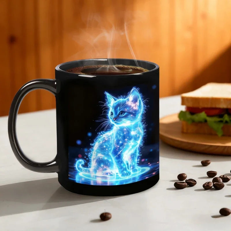 Cute Cat Themed Ceramic Coffee Mug