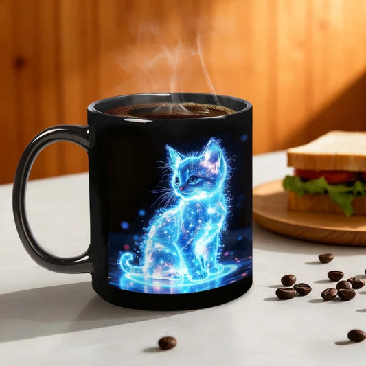 Cute Cat Themed Ceramic Coffee Mug