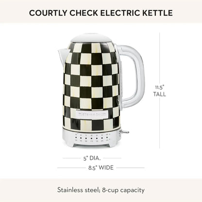 Electric Kettle Black-And-White Courtly Check