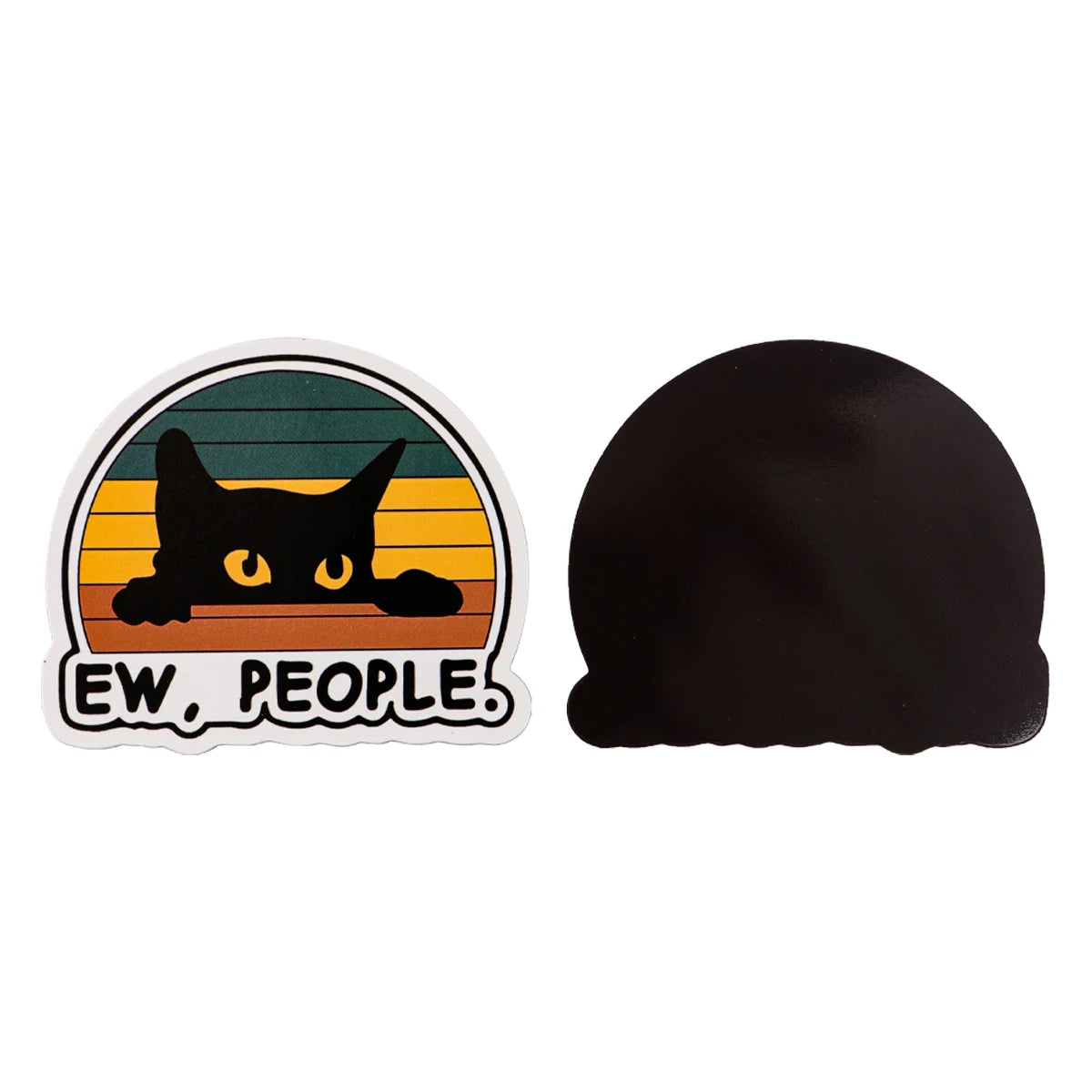 Cute Black Cat Magnetic Stickers