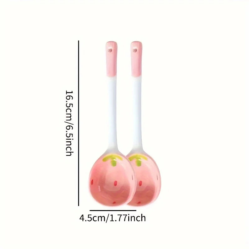 Kawaii Strawberry Ceramic Spoon