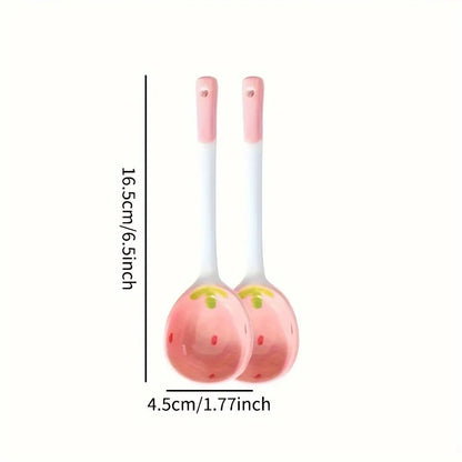 Kawaii Strawberry Ceramic Spoon