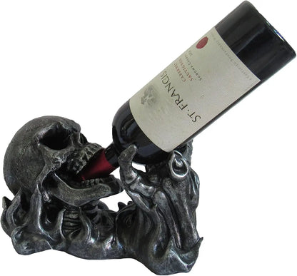 Flame Skull Wine Bottle Holder