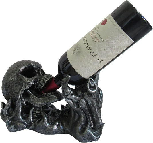 Flame Skull Wine Bottle Holder