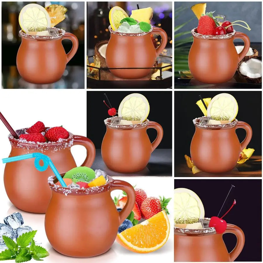Cantaritos De Barro Mexican Clay Mugs
