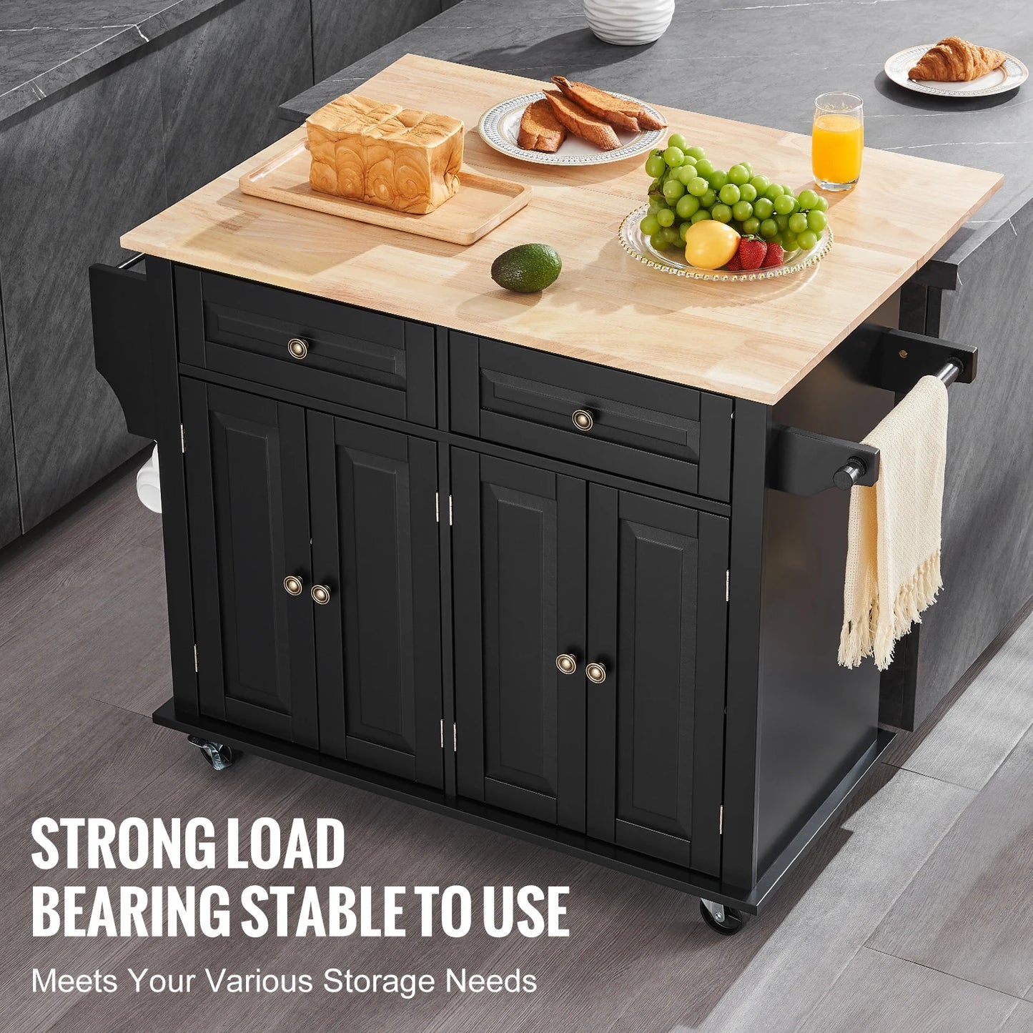 Kitchen Island Cart With Storage