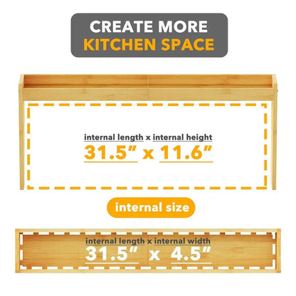 Bamboo Over The Stove Spice Shelf