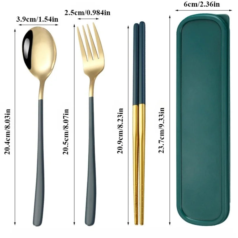 Three Piece Spoon, Fork, Chopsticks