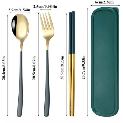 Three Piece Spoon, Fork, Chopsticks