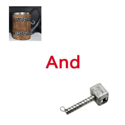 Viking Wood Style Beer Mug