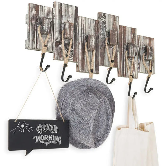 6 Hook Entryway Coat And Hat Rack