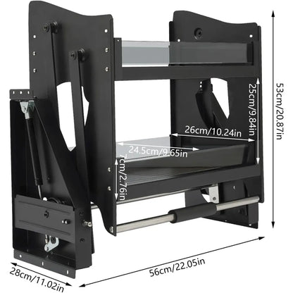 Pull Down Cabinet Organizer Two Tier
