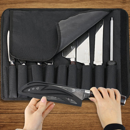 Stainless Steel Chef Knife Set With Bag