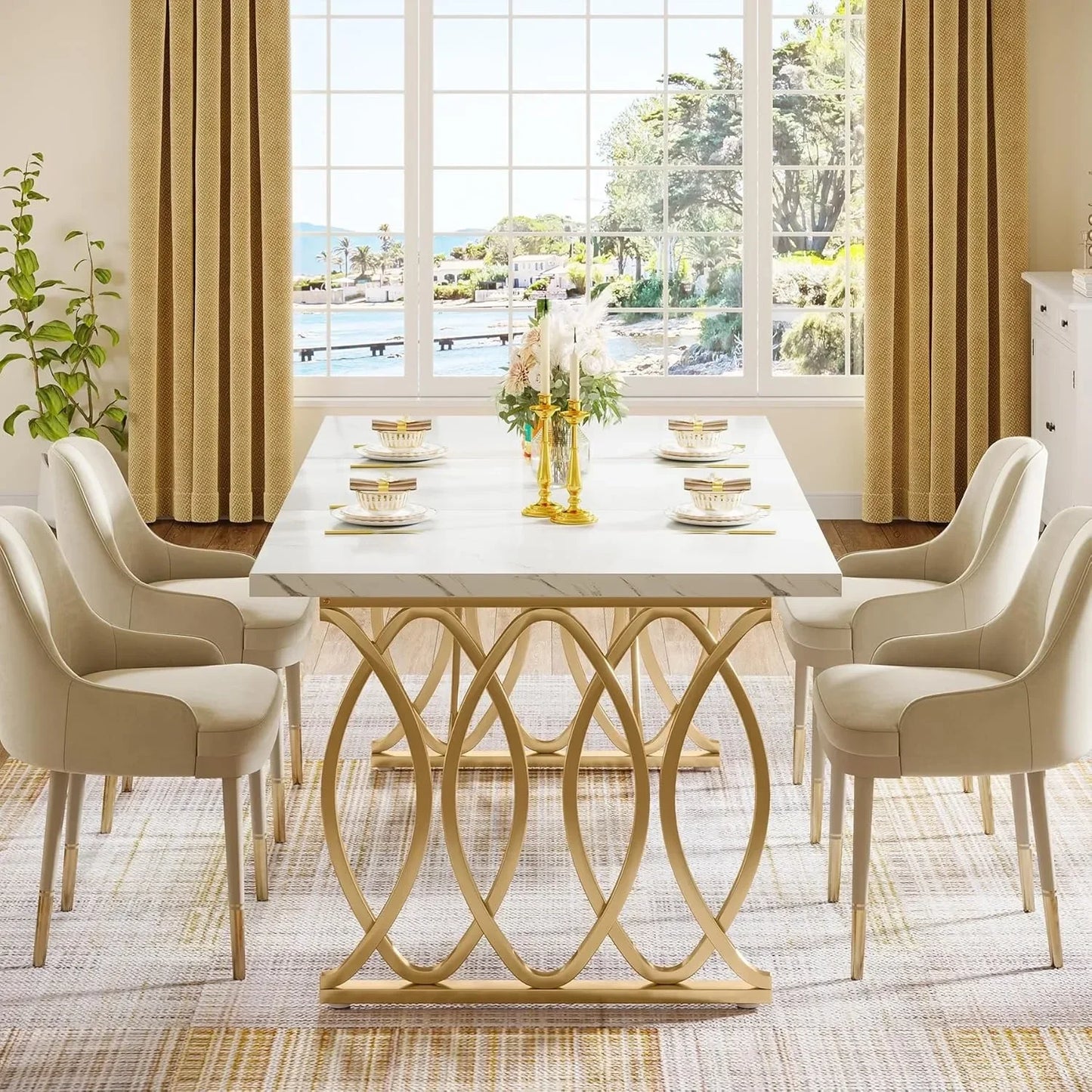 Unique Rectangular Dinner Table