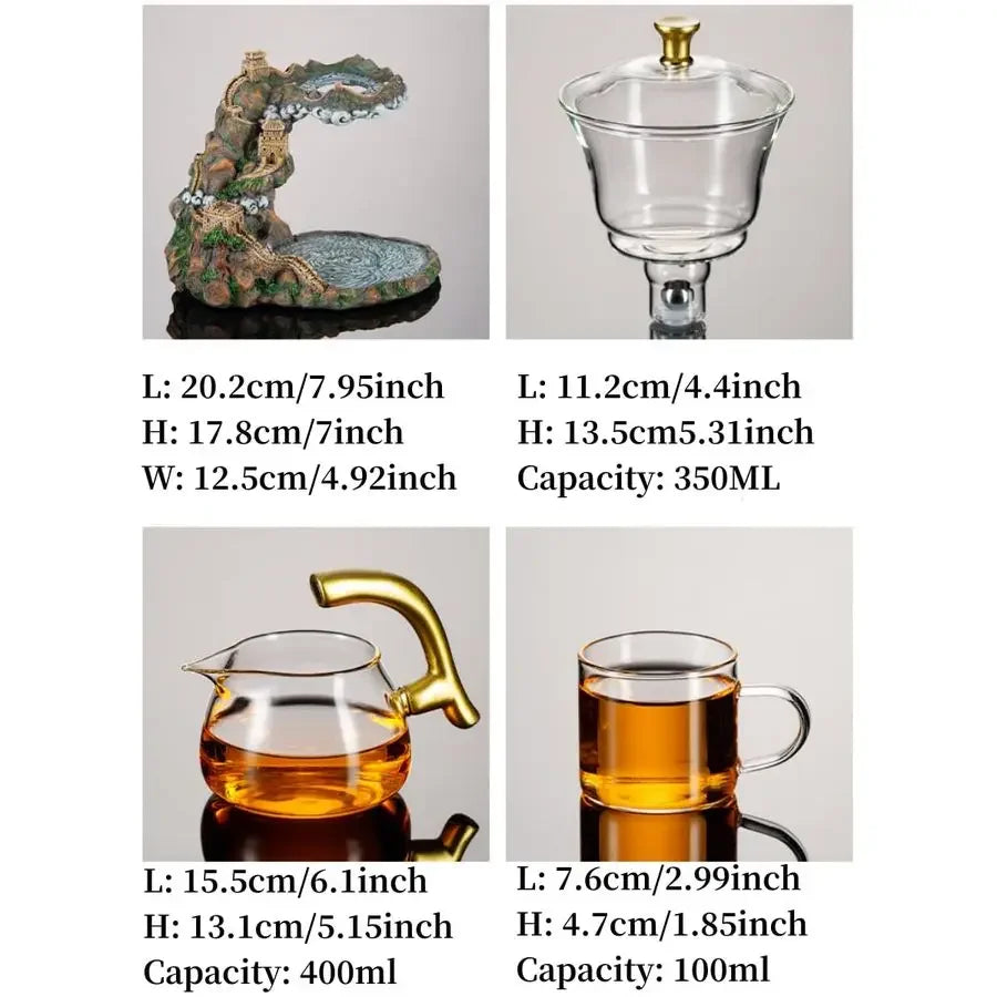 Kungfu Glass Tea Set With Infuser