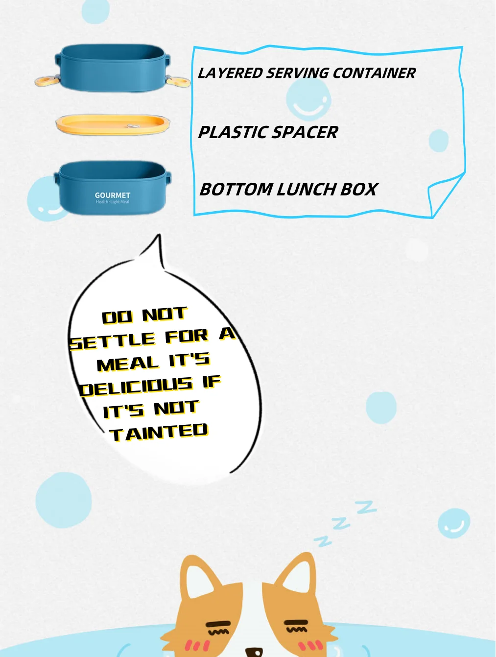 Bento Lunch Box Stackable Three Layer