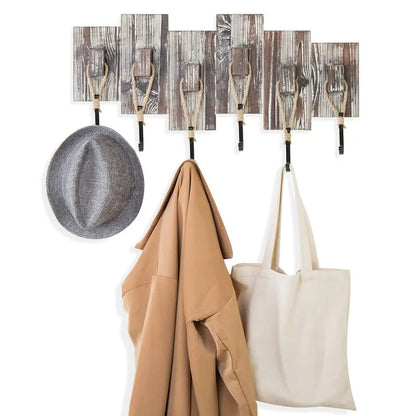6 Hook Entryway Coat And Hat Rack