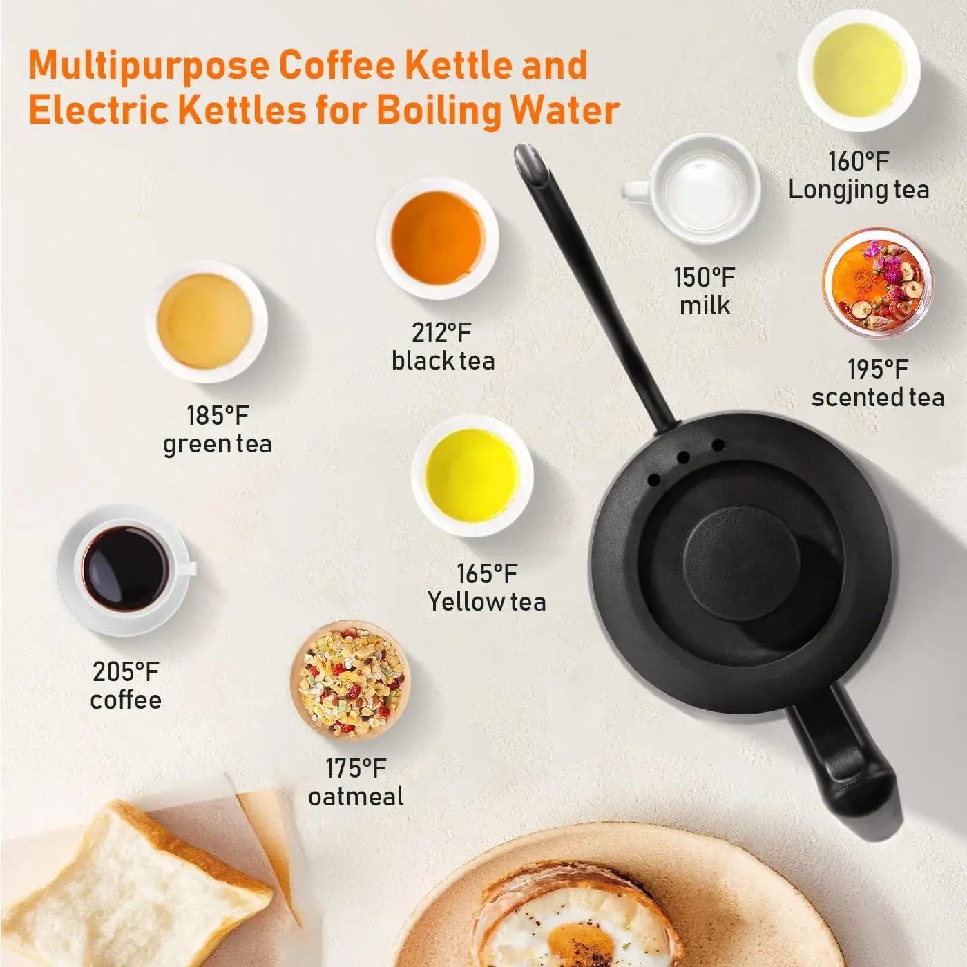 Electric Gooseneck Kettle With Temperature Control