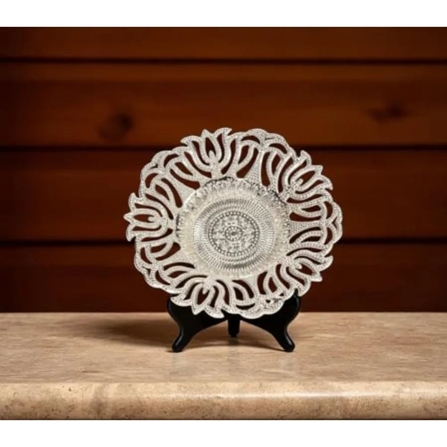 Coffee Espresso Cup Saucer Porcelain Set Silver