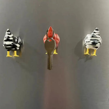 Three Cute Chicken Butt Fridge Magnets